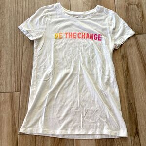 Gap Factory Unisex Graphic T-Shirt "Be The Change" White Size S Casual